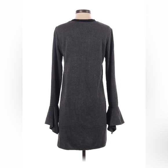 Stelen long sleeved grey knit sweater dress, small - Picture 2 of 8